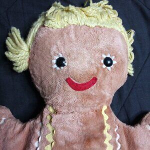 Vintage Knickerbocker Ginger Bread Plush Toy 18"